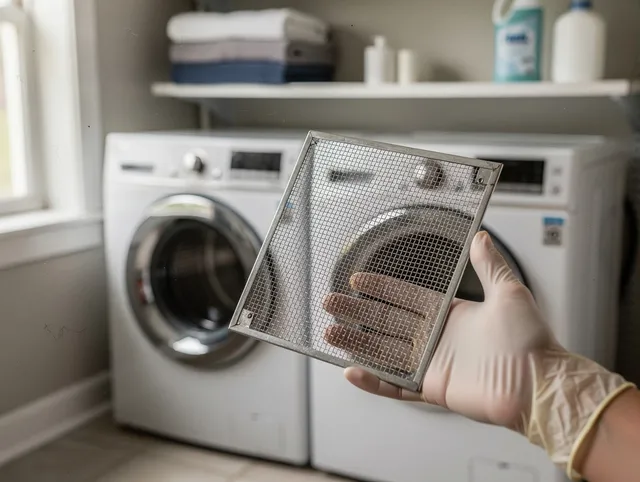 Citrus Dryer Vent Cleaning specialist performing detailed lint trap cleaning service in Citrus