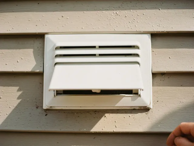 Citrus Dryer Vent Cleaning technician performing professional exhaust vent cleaning at a residential property in Citrus