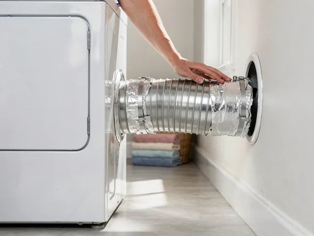 Professional dryer vent hose installation by Citrus Dryer Vent Cleaning in Citrus