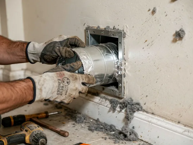 Professional dryer vent repair and installation by Citrus Dryer Vent Cleaning in Citrus