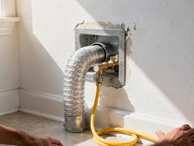 Citrus Dryer Vent Cleaning certified technician performing specialized gas dryer vent cleaning in Citrus